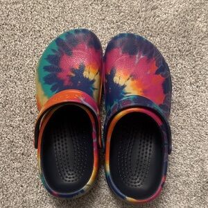 CROCS Kids Tie-Dye Slippers - Multicolor